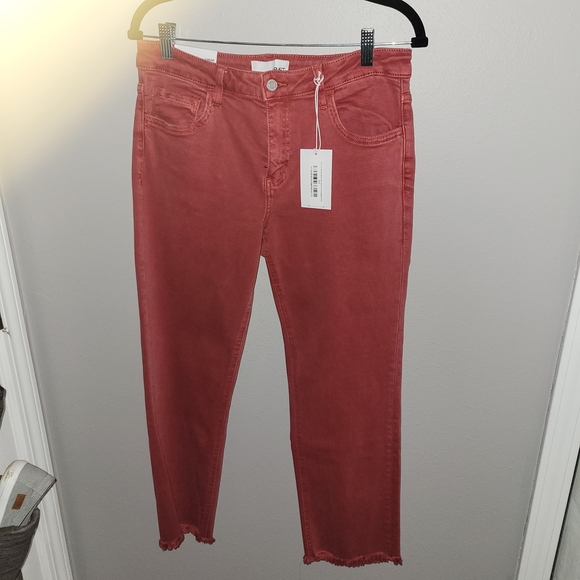 VERVET BY FLYING MONKEY Red Ankle Jeans - Picture 4 of 7